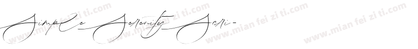 Simple Serenity Scri字体转换
